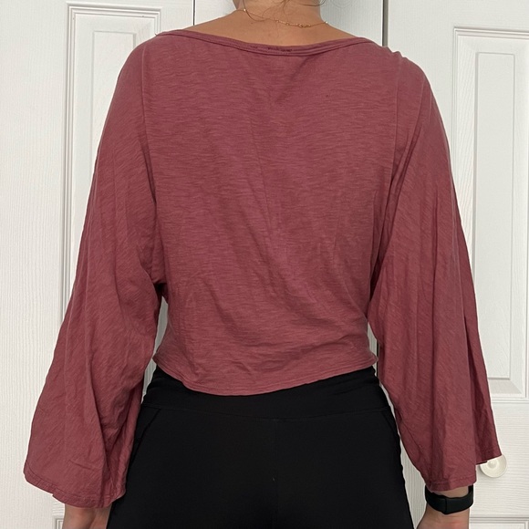 Women's Soprano Wide Sleeved Cropped Top - S - Picture 2 of 6